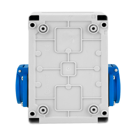 Wandverteiler 16A 2x230V mit Nockenschalter IP44 Stromverteiler Komplett Verdrahtet Doktorvolt DV-5220-D