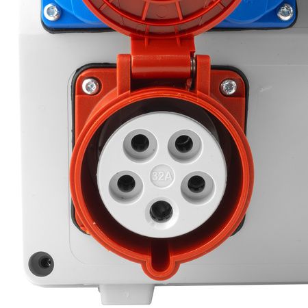 Baustromverteiler CEE 32A 16A TGD-S/FI 4x230V Stromverteiler Wandverteiler Doktorvolt DV-5541-D