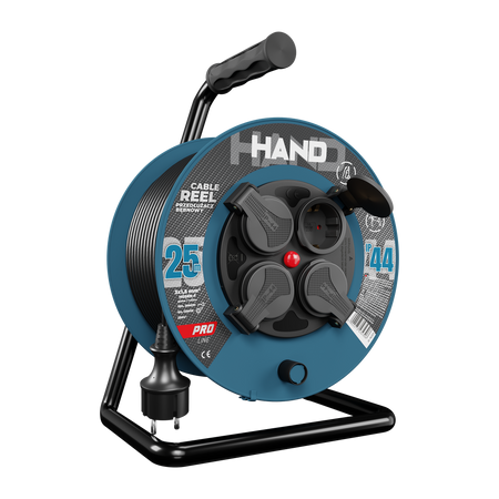 Kabeltrommel HAND PRO 25m 4x Steckdosen 230V IP44 H05RN-F 3x1,5 mm² W-96305