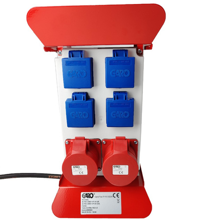 Stromverteiler GAROFlex mit 4x 230V Schuko 2x 16A CEE Steckdosen mit Starkstromkabel 5x1,5mm2 IP44 2468820