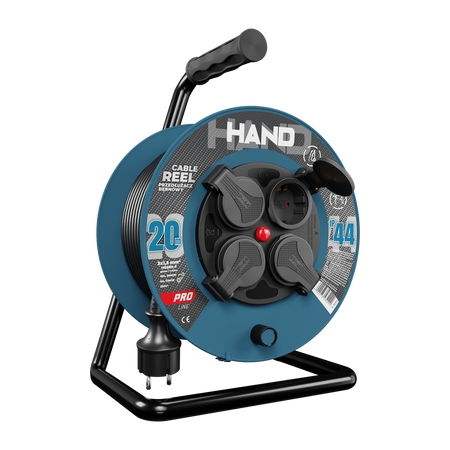 Kabeltrommel HAND PRO 20 m 4x Steckdosen 230V IP44 H05RN-F 3x1,5 mm² W-96304
