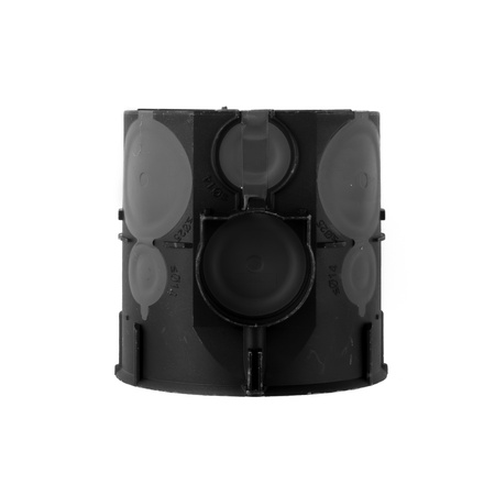 F-tronic Unterputzdose Hohlwanddose 1 Stück 2xM20 2xM25 Gerätedose winddicht Elektronikdose schwarz VDE 7320028