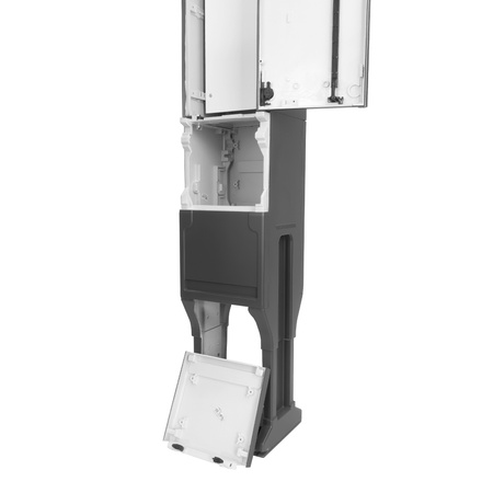 Campingsäule 170x26x24cm Leergehäuse auf Fundament duroplastisches Polyesterharz Campingverteiler Anthrazit Doktorvolt DV-6104