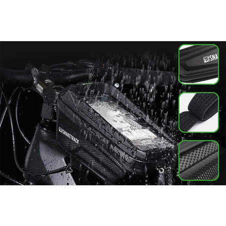 Fahrrad-Rahmentasche Snake Track ST03 wasserdicht mit Handyfach 1,2L T-50236