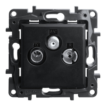 Steckdose TV-R-SAT schwarz 1,5 dB Niloe Step 863580