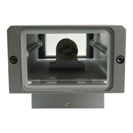 Fassadenleuchte GU10 IP54 grau up/down Wandlampe Innen Außen Beleuchtung Nessa GTV LD-NESSAGU10D-80