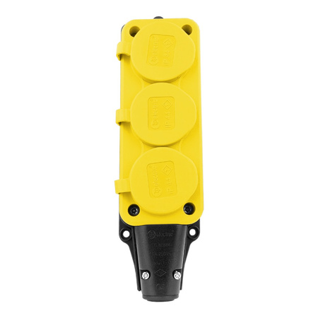 Steckdosenleiste Mehrfachsteckdose 3-fach Aussen Schuko gelb 3101-308-0700