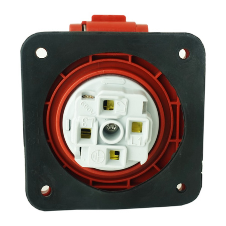 CEE Einbausteckdose gerade 400V 16A 4P 70x70 mm 3122-321-1670