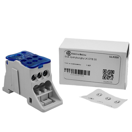 Verteilerblock LK DTB 35 Klemmblöcke mit Schraubanschluss Verteilung Block Elektro Becov ULK035