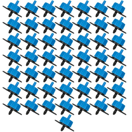 50x Tropfer mit Strömungslabyrinth 2l/h Außgang Emitter 4mm Micro Bewässerung DSE-TOD02-50