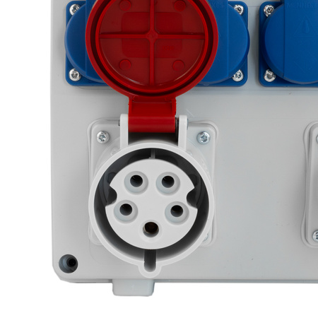 Baustromverteiler Komplett TD-S 32A Stromverteiler 16A 3x230V mit Nockenschalter 0-1 Doktorvolt DV-0281-D