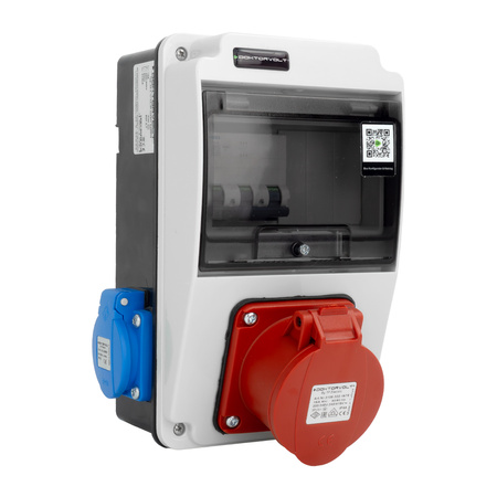 Baustromverteiler XS 16A 2x230V Leitungsschutzschalter SIEMENS  Stromverteiler IP44 Doktorvolt  DV-6081-D