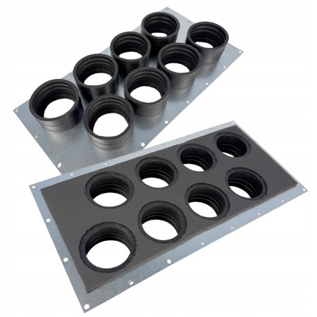 LÜFTUNGSVERTEILER VERTEILERKASTEN 8X75 Ø160 WÄRMERÜCKGEWINNUNG E-KRTZP-8X75/160-OC