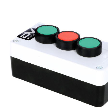 Drucktaster 3 Schalter Gehäuse 10/6A 230V IP65 DV-0089