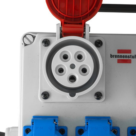 Stromverteiler mobil 2xCEE 16A 4xSchuko Baustromverteiler mit Kabel Brennenstuhl 1153650