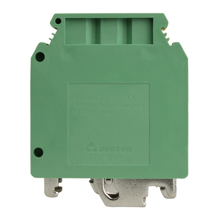 Schutzleiter-Reihenklemme 35mm2 gelb-grün Erdungsklemme PC35-PE-01P-1Y-00AH