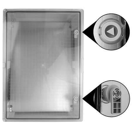 Leergehäuse mit transparenter Tür 600x800x260mm Schaltschrank Aufputz Verteilerschrank IP65 IK10 TP Electric 3310-580-0100