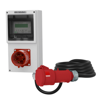 Anbaustecker 32A Mobiler Stromzähler MID 5x4mm2 Doktorvolt DV-4333-ML