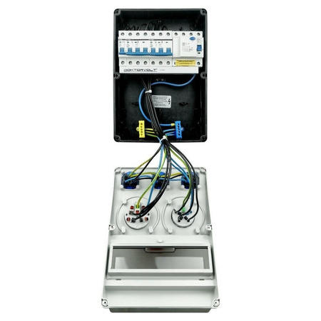 Baustromverteiler 32A 16A 3x230V LS-Schalter und FI-Schalter Stromverteiler Steckdosen Bals WK-4328-D