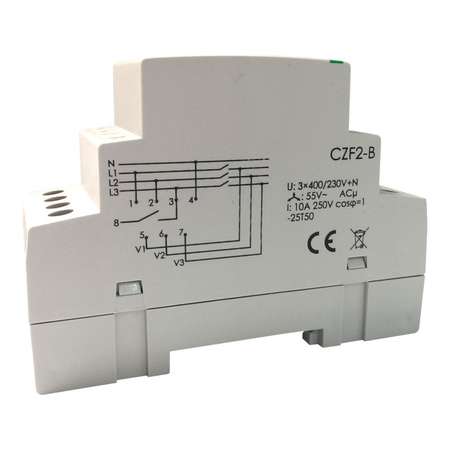 Spannungsausfallsensor Netzüberwachung Phasenüberwachung Relais F&F CZF2-B