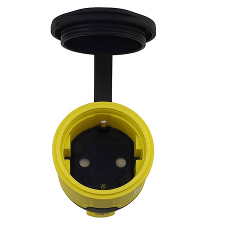 Gummikupplung 16A 230V 2P+E Steckdose Kupplung gelb 3101-304-0700