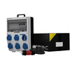 Doktorvolt Stromverteiler TD-S/FI 6x230V SKH mit Fehlstromabgesicherter Mennekes Steckdosenkombination und Anschlusskabel DV-0557-D
