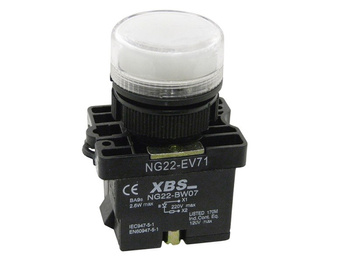 XBS weiß 1W LED Leuchtmelder Kontrolleuchte Signal- Lampe Licht 22mm 230V NG22-EV71