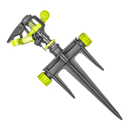 Impuls Kreisregner mit Erdspieß Sprinkler bis 539m² Rasensprenger Sektorenregner BRADAS LE-6105