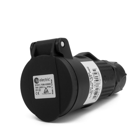 Elektrische Steckdose UPS mit Kabelverschraubung 16A TYP F IP54 250V AC TPE 3101-705-0300