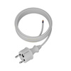 Anschlusskabel 5m IP44 mit geradem Stecker 250V 16A 3x1 mm² H05VV-F PP-40H Weiß W-98377