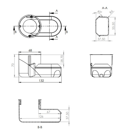 Elektronikdose Hohlwanddose winddicht Unterputz VDE ViPlast 082-77