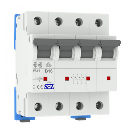 Leitungsschutzschalter B16A 4P (3P+N) 10kA SEZ 0099709