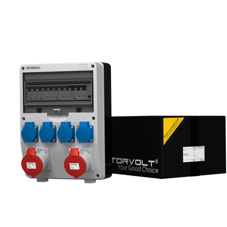 Stromverteiler TD-S/FI 2x32A 4x230V franz/belg System Doktorvolt DV-9344-F