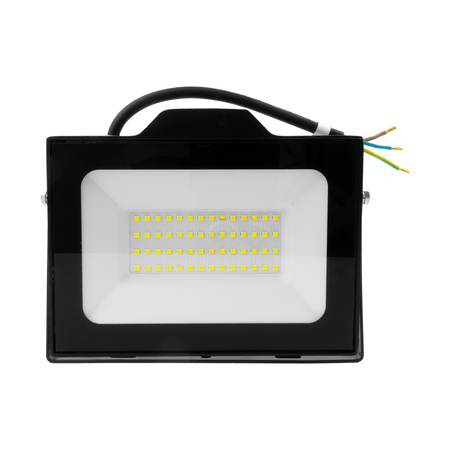 LED Außenstrahler mit Bewegungsmelder 50W GTV Flutlicht schwarz IP65 Außenwandstrahler 5000lm GT-GCR50W-64