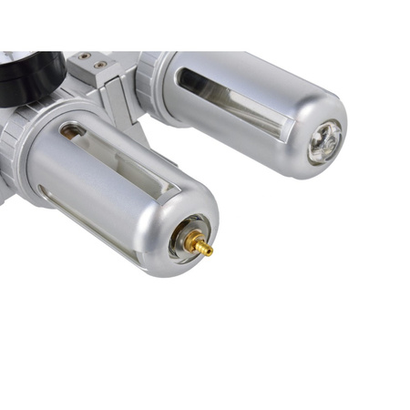 Reduzierstück Druckluftregler mit Luftfilter und Schmierung grau G01179