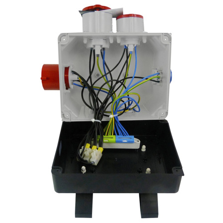 Stromverteiler BAU 1x32A 1x16A 3x230V franz/belg System mit 16A Anbaustecker Doktorvolt DV-2558-F