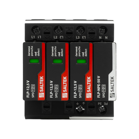 Überspannungsableiter t1+t2 50kA FLP-12,5 V/3+1 bis 255V DC für Hutschiene Überspannungsschutz Blitzschutz für Niederspannung Varistortechnologie A07415