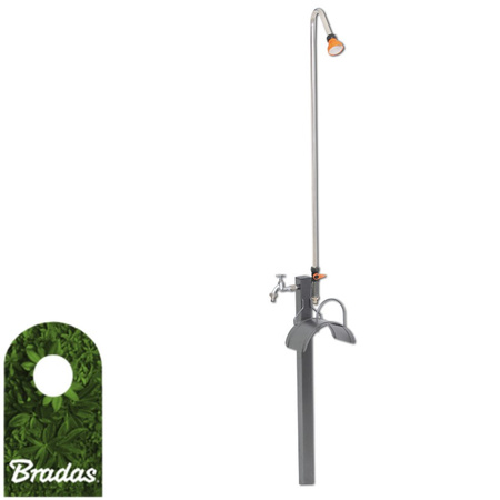 Gartendusche Garten-Set: Brause, Wasserhahn, Schlauchhalter Bradas AG8301