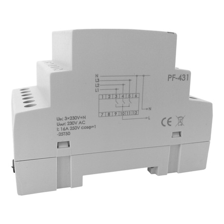 Automatische Phasenwächter Phasenüberwachung Phasenumschalter mit Prioritätsphase PF-431 F&F 4024