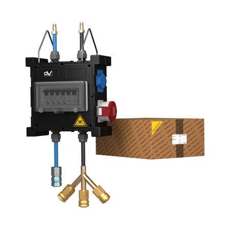 Stromverteiler MOBIL-S 16A 3x230V franz Druckluft wasserhydraulische Anschluss Doktorvolt 0731