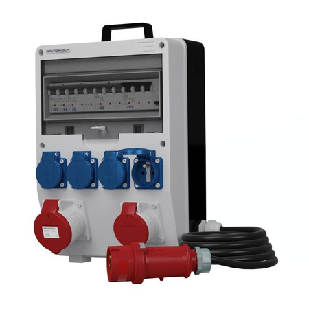 Stromverteiler TD-S/FI 16A 32A 4x230V franz/belg System 5x4mm2 SKH Doktorvolt DV-6978-F