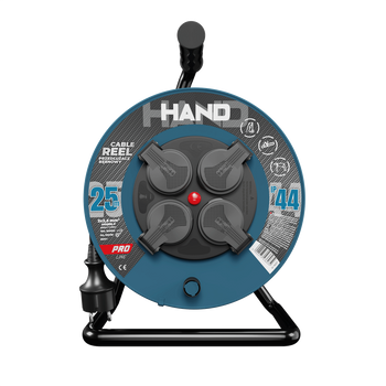 Kabeltrommel HAND PRO 25m 4x Steckdosen 230V IP44 H05RN-F 3x2,5 mm² W-96317