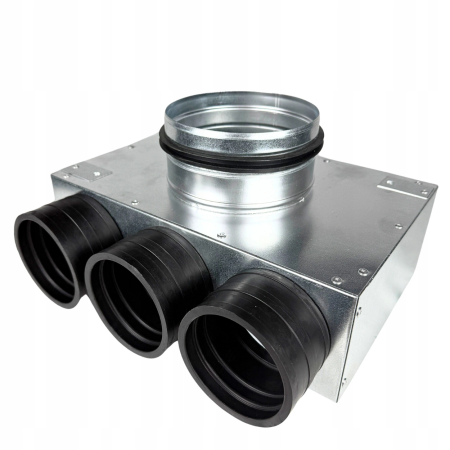 Lüftungsverteiler Verteilerkasten 3x75 Ø125 Wohnraumlüftung Luftverteiler E-KSR-3X75/125-OC-K