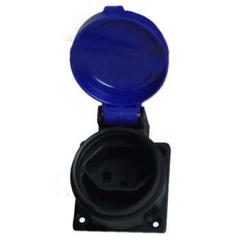 Anbausteckdose 16A 230V IP55 Einbausteckdose Schutzkontakt blau Schweizer System T23 PCE PCE T23