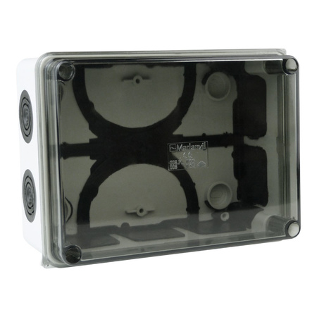 Abzweigkasten150x110x70 mm 10 Dichtmembranen Aufputz Abzweigdose Verbindungsdose Industriegehäuse IP66 M-L 008.PG.K