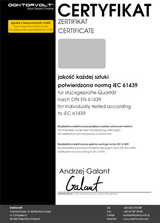 Stromverteiler TD-S/FI 8x230V franz/belg System Doktorvolt DV-6923-F