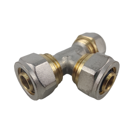 Installationsverbinder Klemmanschluss 16x16x16 Diamond dreifach für Mehrschichtrohre T-Stück FTN-009.16X16X16.T-3