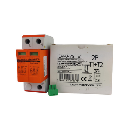 Überspannungsschutz 2P 320V AC T1 T2 Blitzschutz Doktorvolt DV-0775