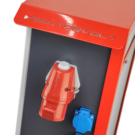 Baustromverteiler mit Ständer OS-S/FI SET 2x32A 1x16A 8x230V Doktorvolt DV-7228-F