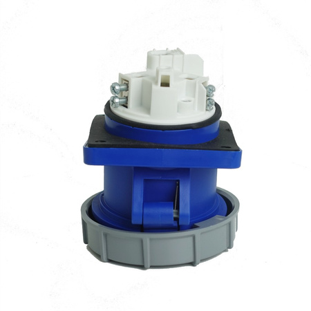 Einbausteckdose schräg 63A/3P 230V IP67 Anbausteckdose IEGN 6332